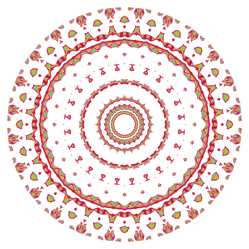 Abstract mandala pattern with round shape png