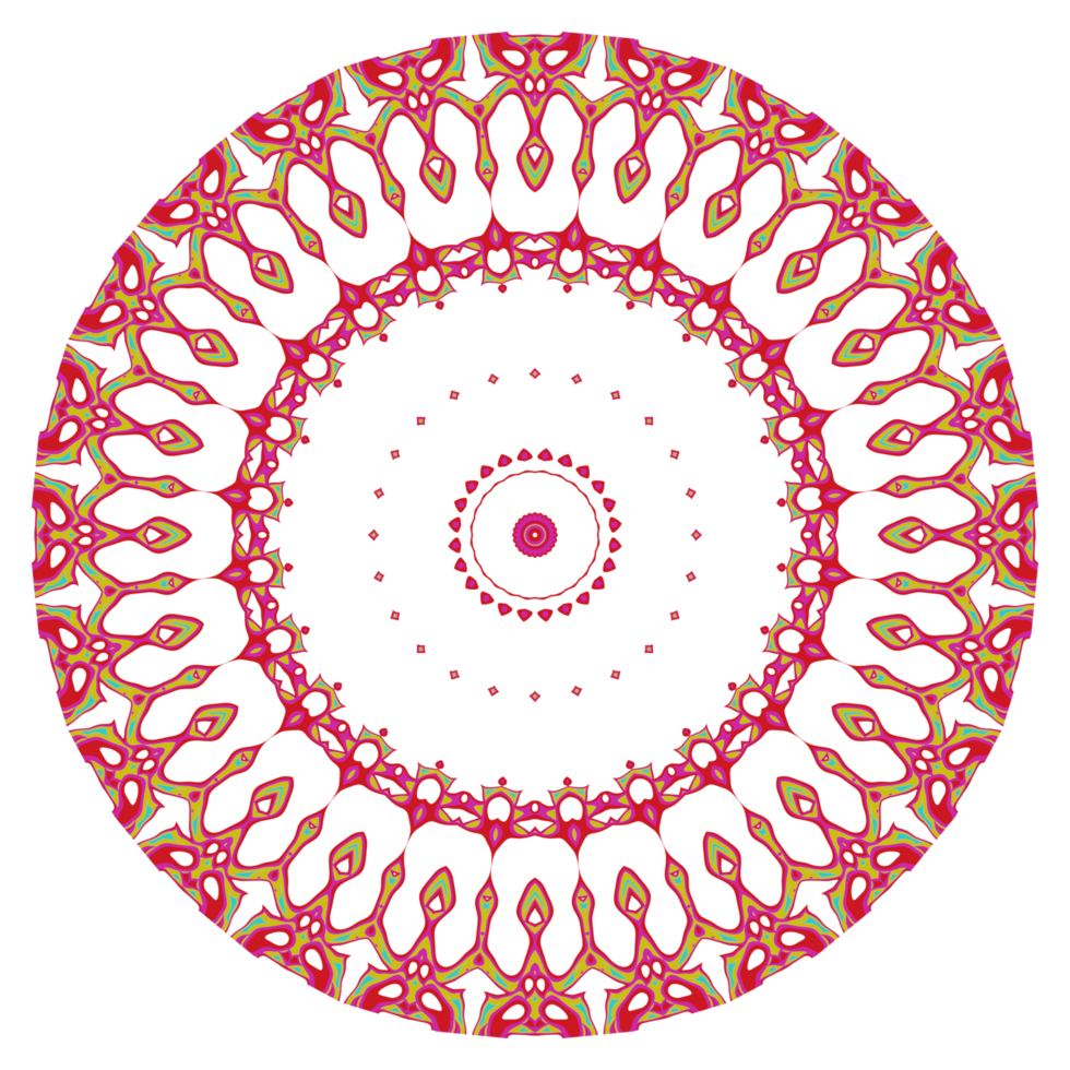 Abstract mandala pattern with round shape png