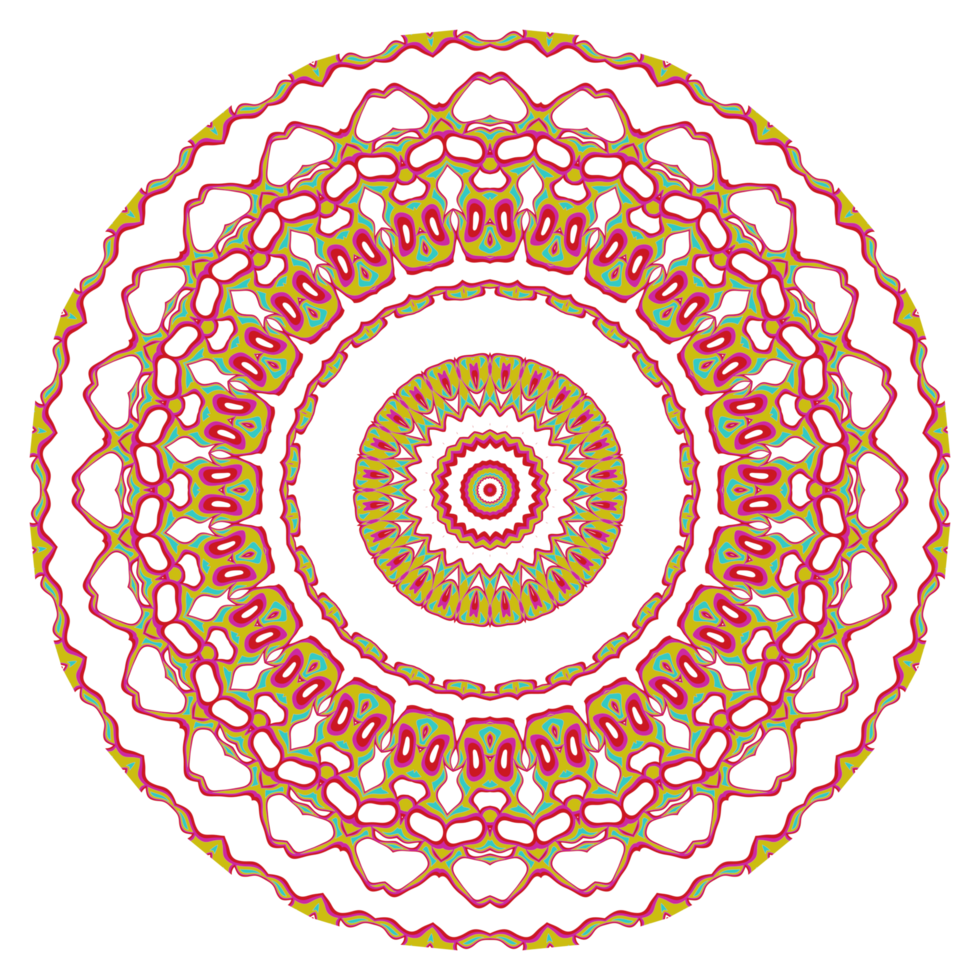 Abstract mandala pattern with round shape png