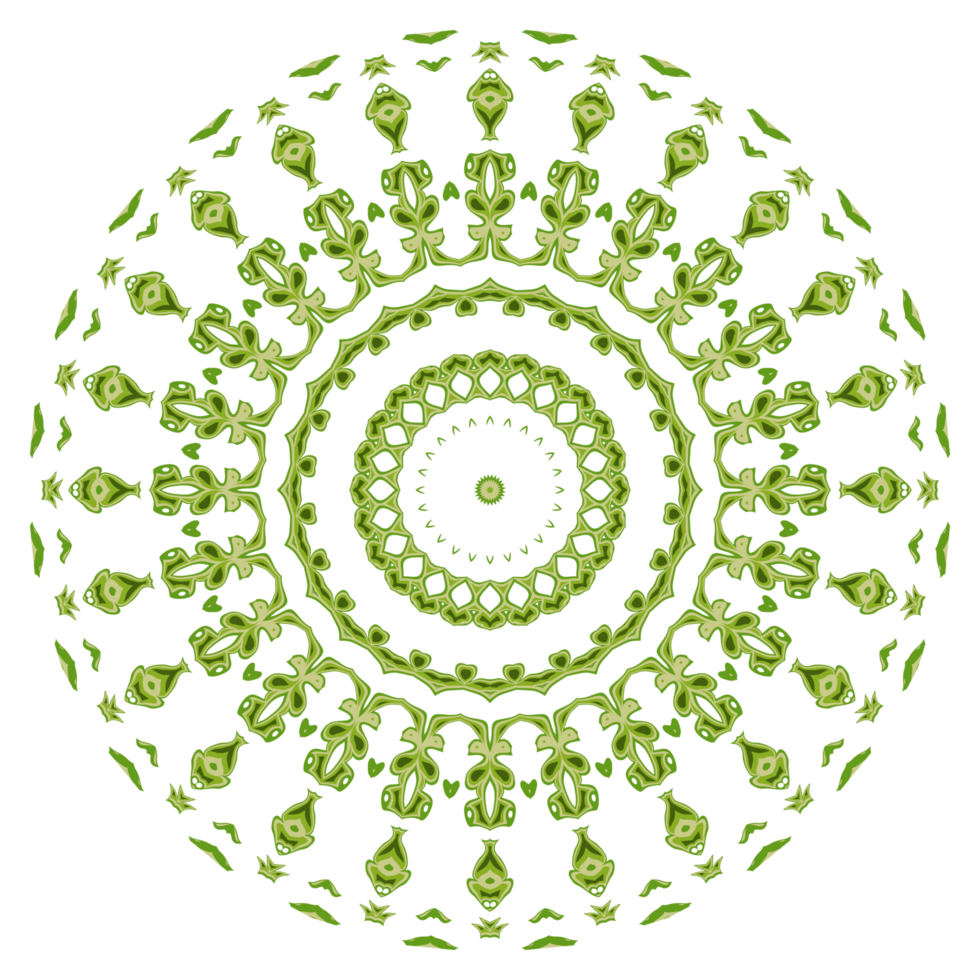 Abstract mandala pattern ornament png
