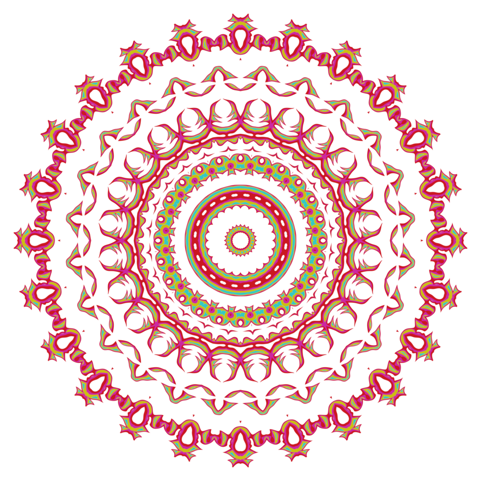 Abstract mandala pattern with round shape png