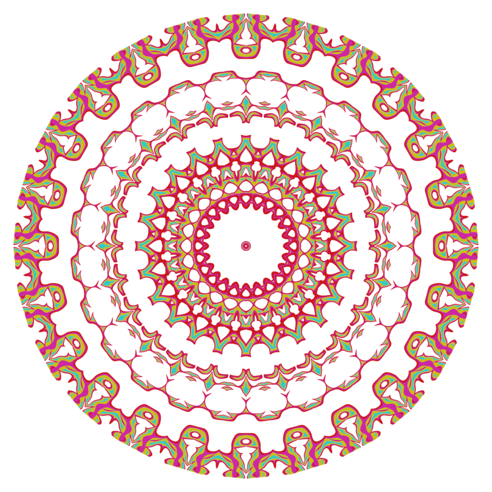 Abstract mandala pattern with round shape png