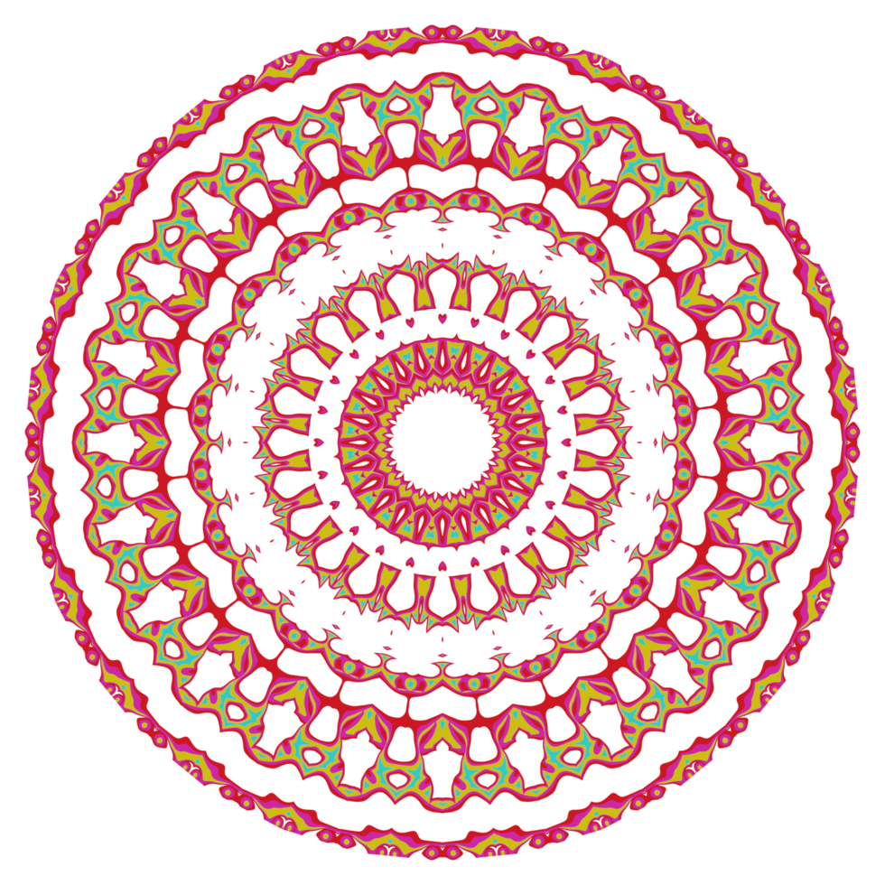 Abstract mandala pattern with round shape png