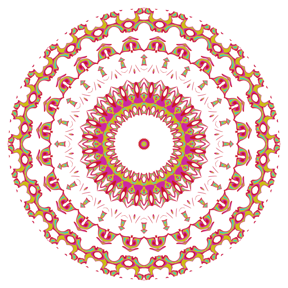 Abstract mandala pattern with round shape png