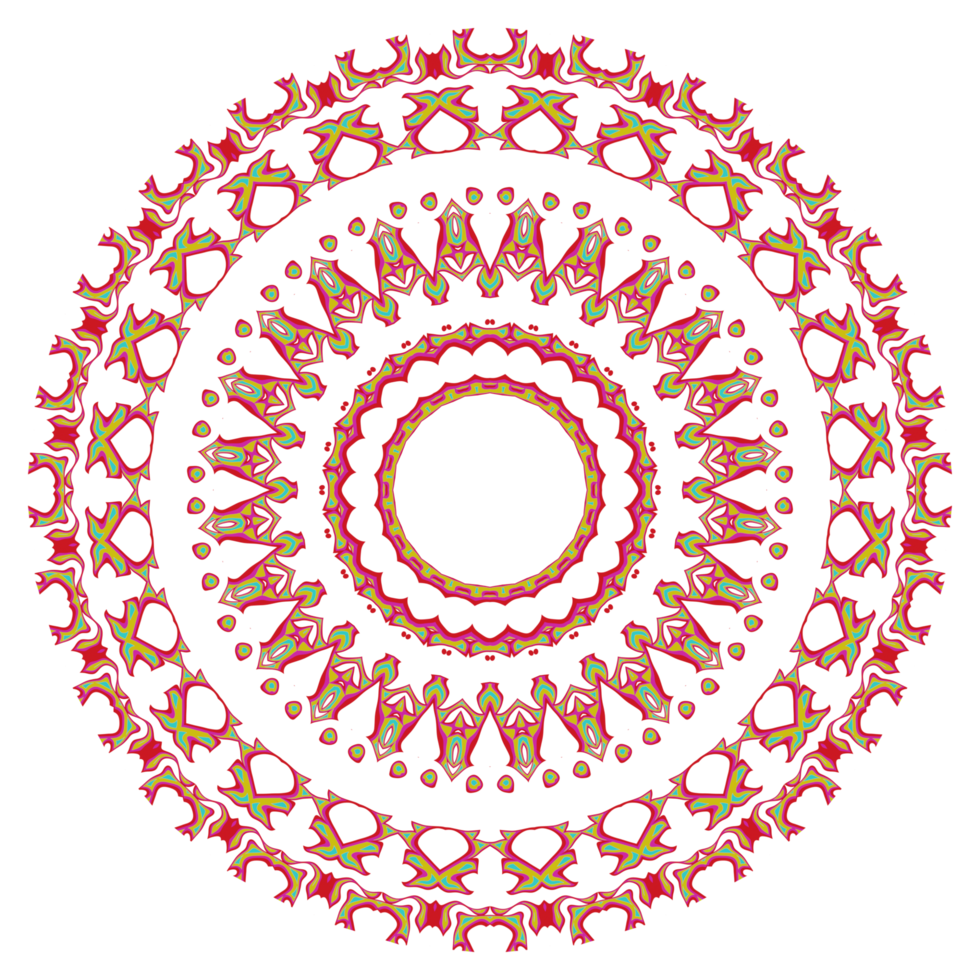 Abstract mandala pattern with round shape png