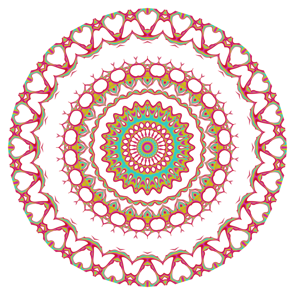 Abstract mandala pattern with round shape png