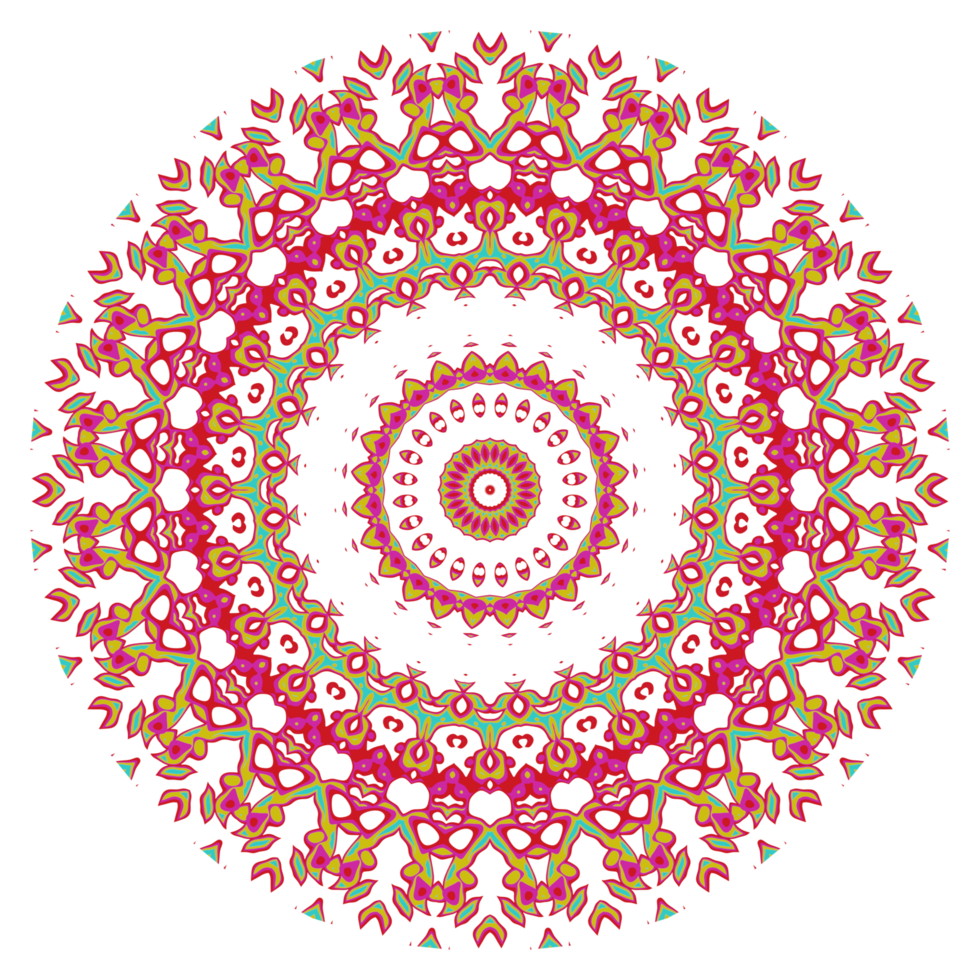 Abstract mandala pattern with round shape png