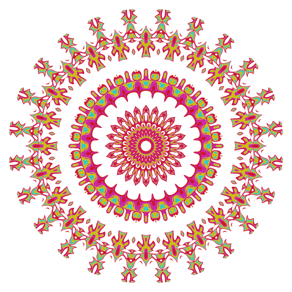 Abstract mandala pattern with round shape png