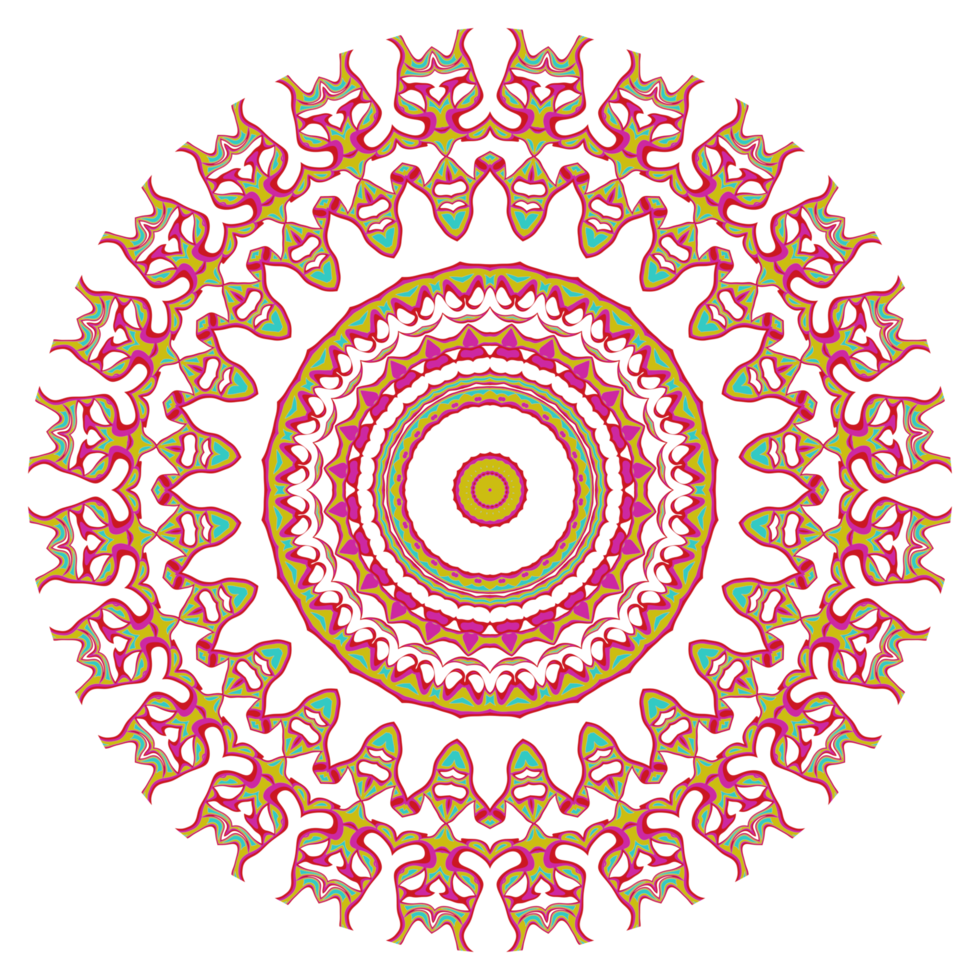 padrão de mandala abstrata com forma redonda png