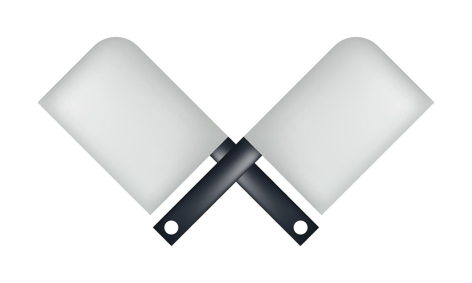 illustration of a butcher knife with a mesh technique vector