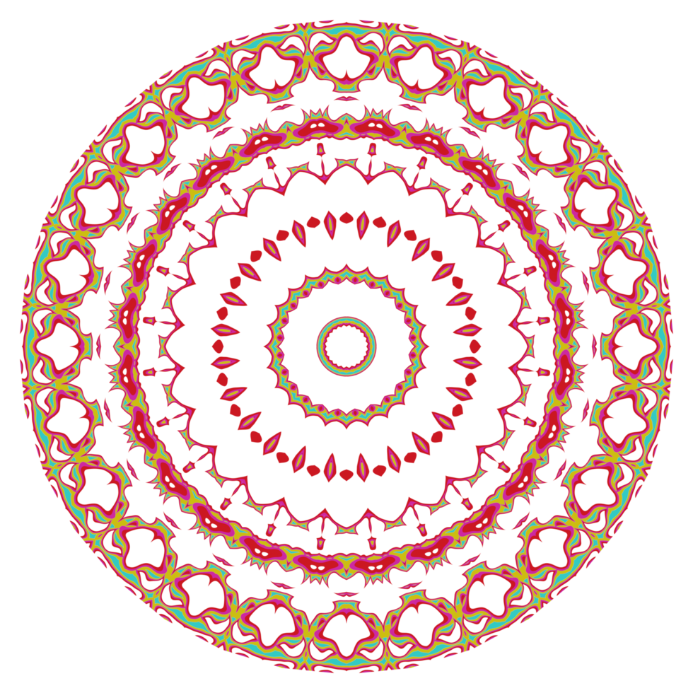 Abstract mandala pattern with round shape png