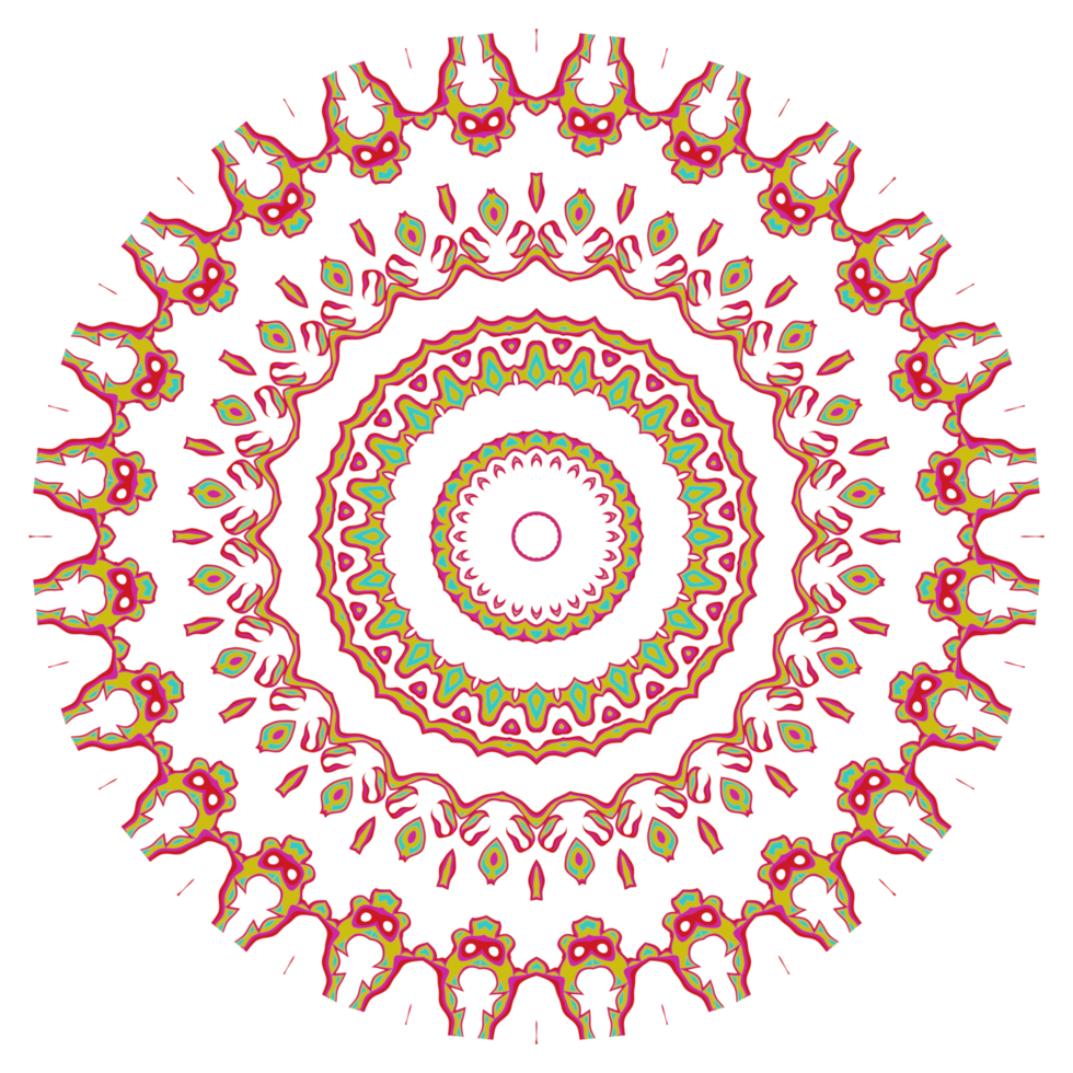 padrão de mandala abstrata com forma redonda png