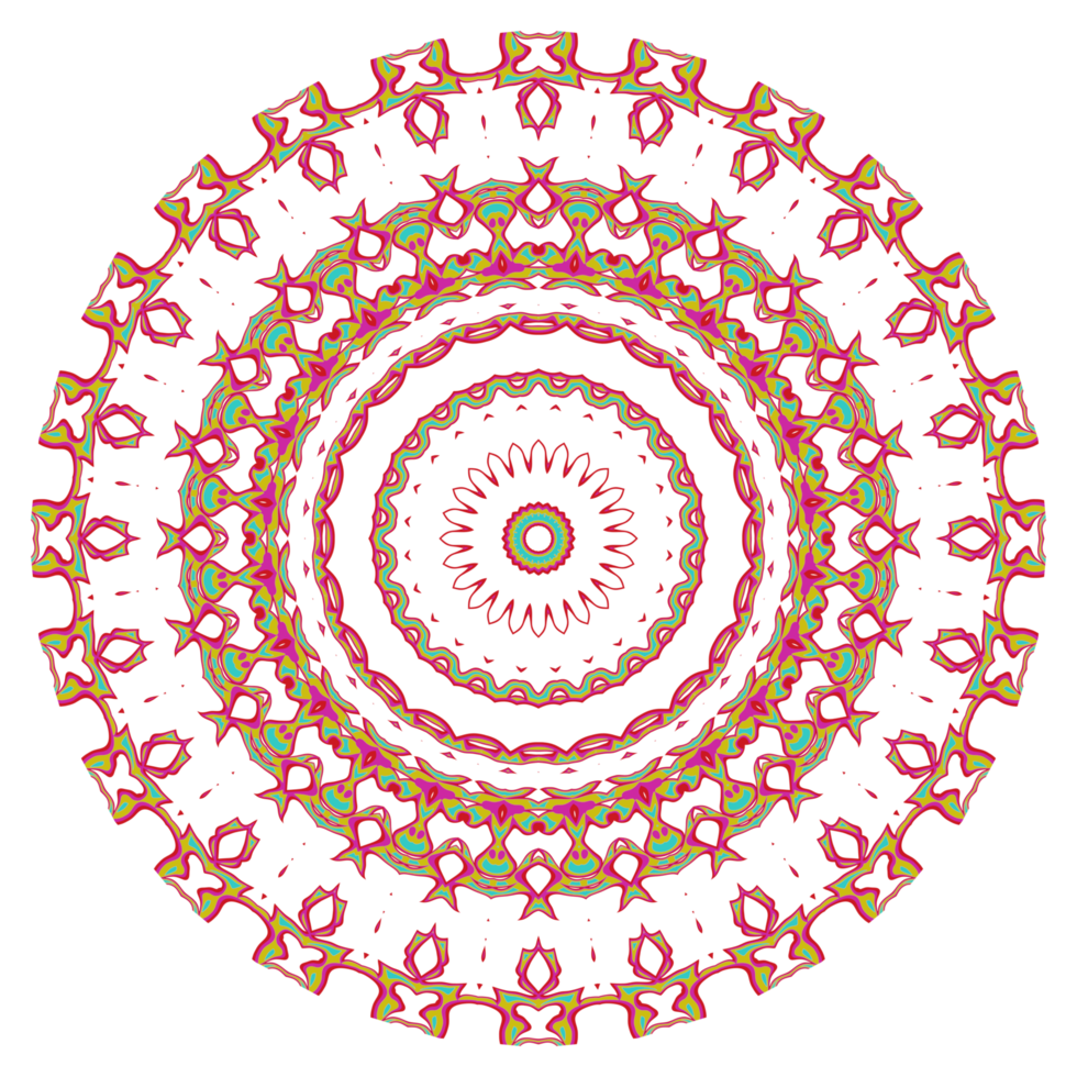 Abstract mandala pattern with round shape png
