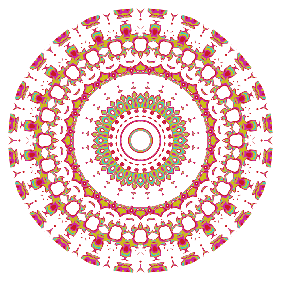 Abstract mandala pattern with round shape png