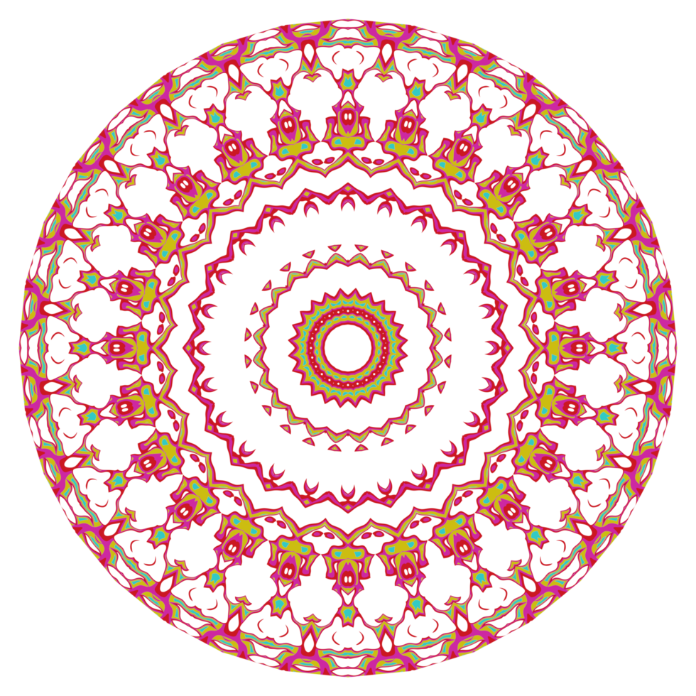 Abstract mandala pattern with round shape png