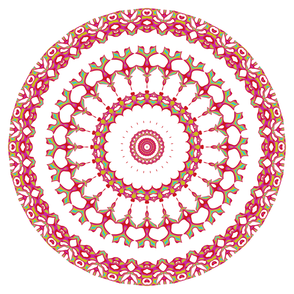 Abstract mandala pattern with round shape png