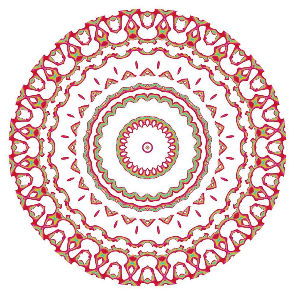 Abstract mandala pattern with round shape png