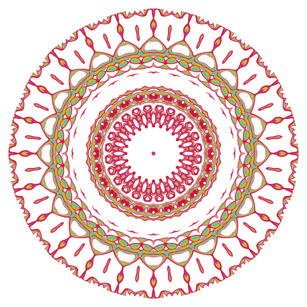 Abstract mandala pattern with round shape png