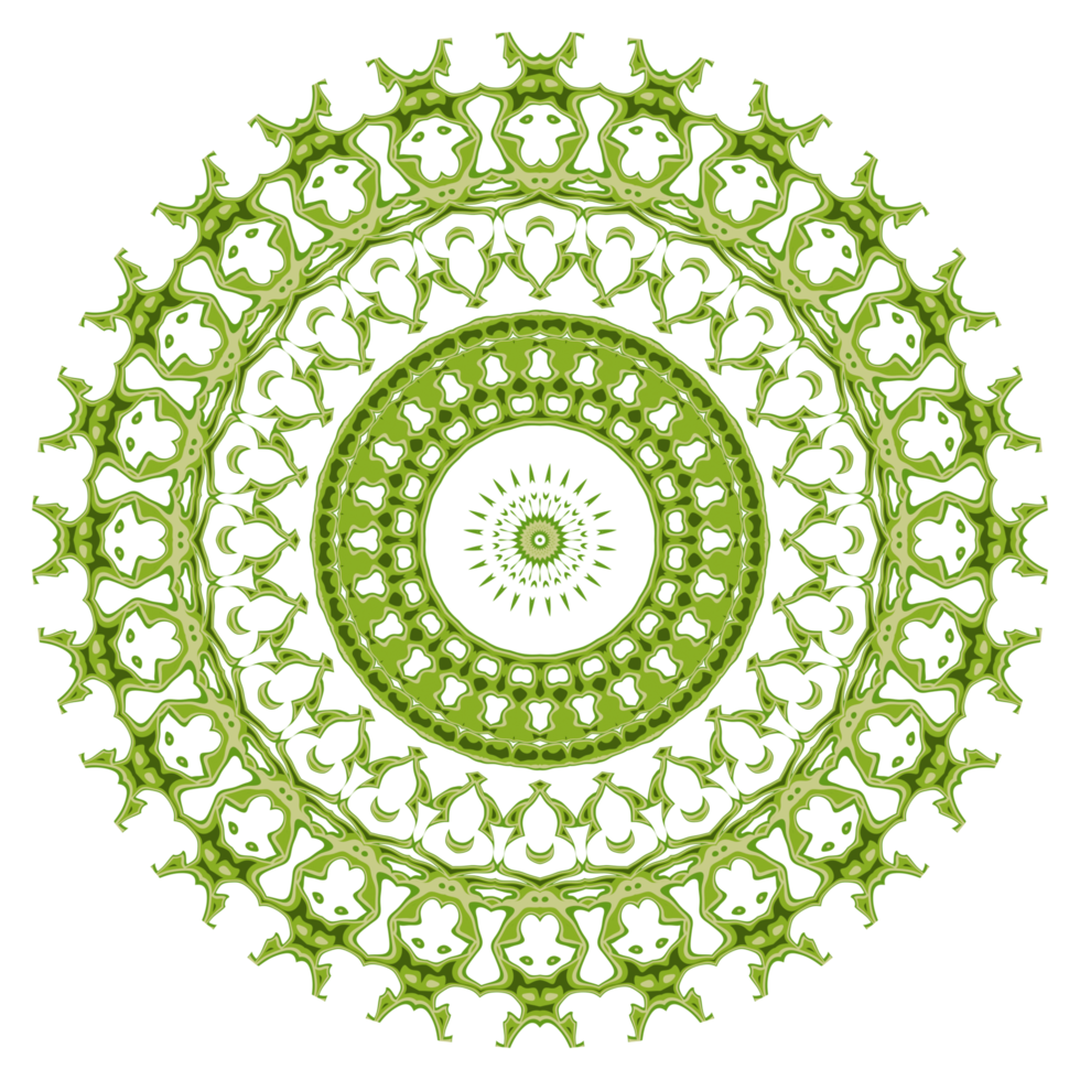 Abstract mandala pattern ornament png