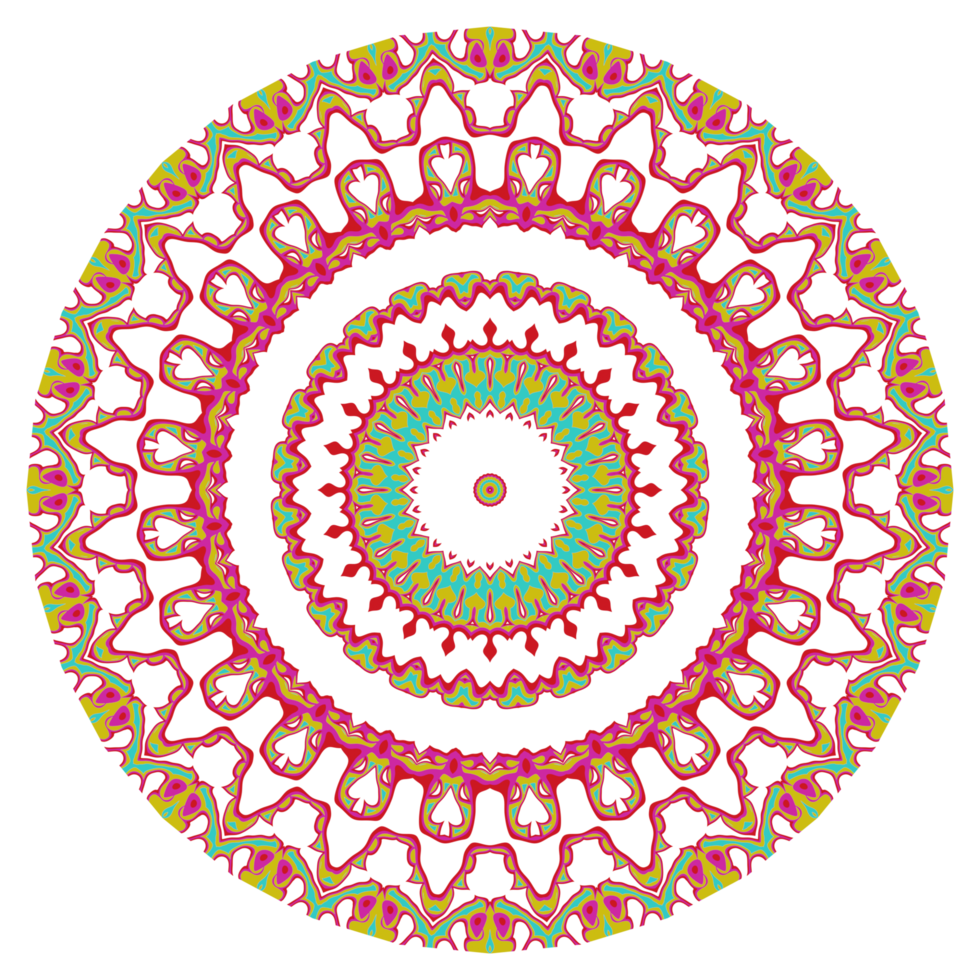 Abstract mandala pattern with round shape png