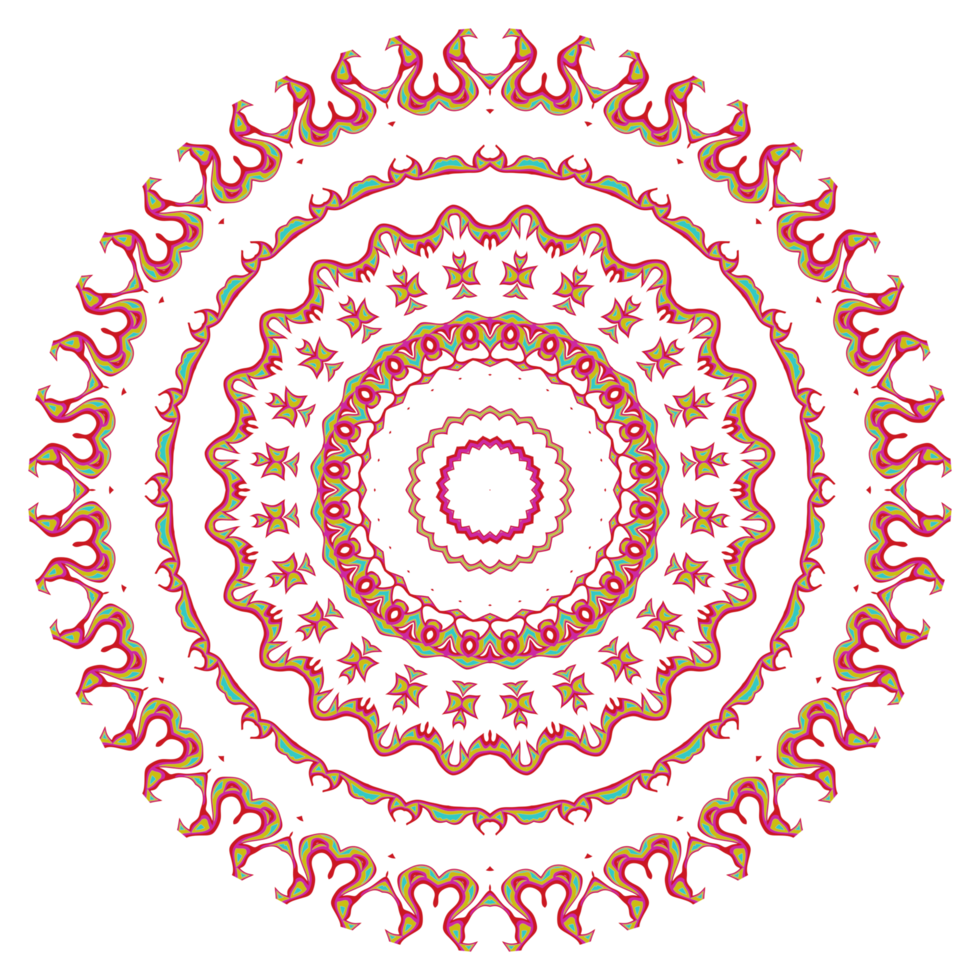 Abstract mandala pattern with round shape png