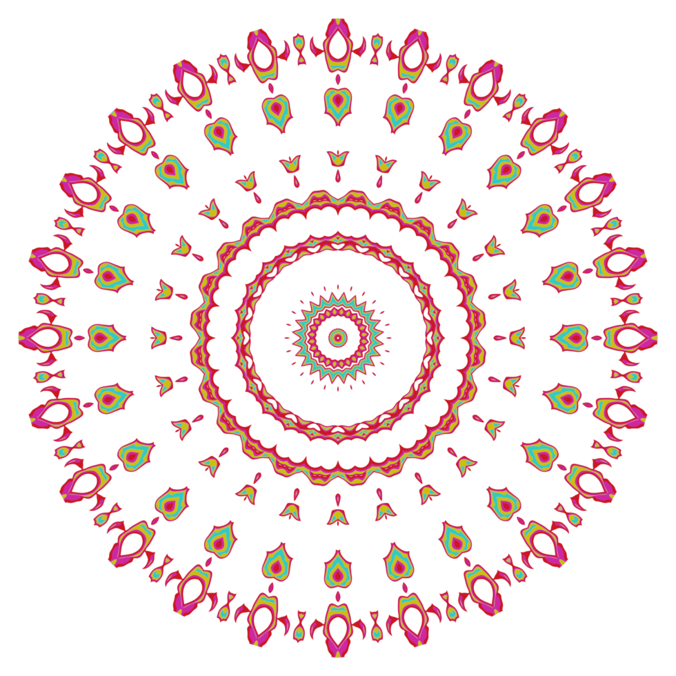 Abstract mandala pattern with round shape png