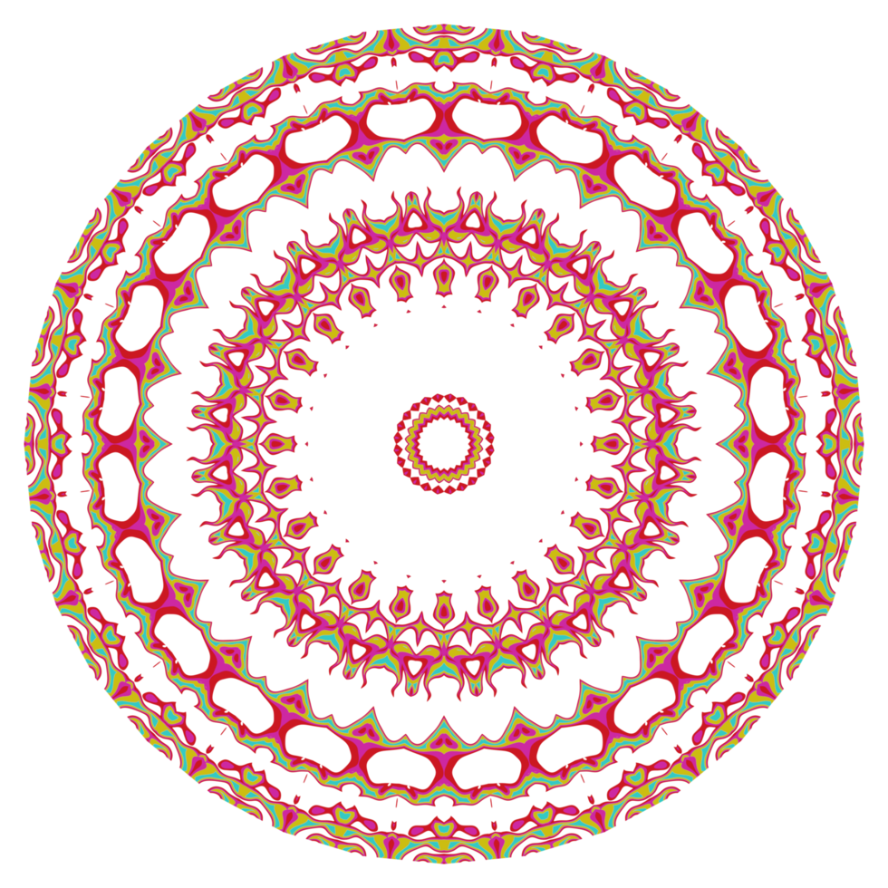 Abstract mandala pattern with round shape png