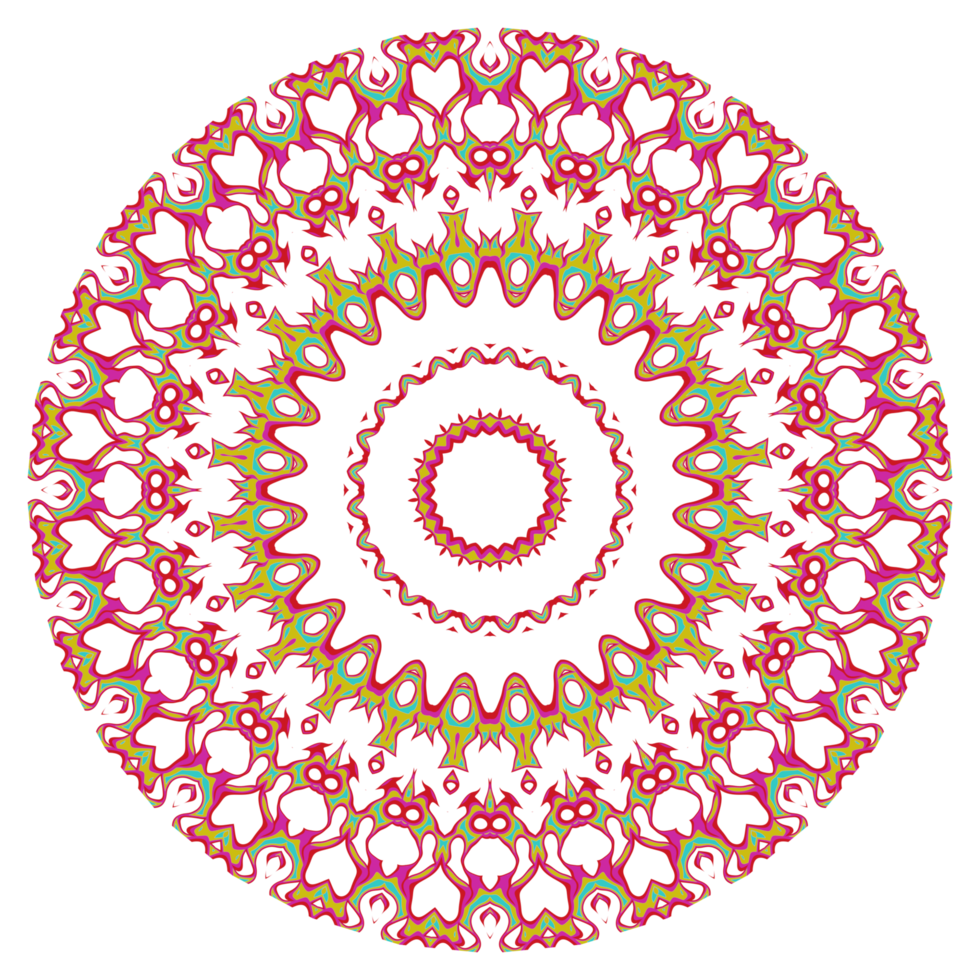 patrón de mandala abstracto con forma redonda png