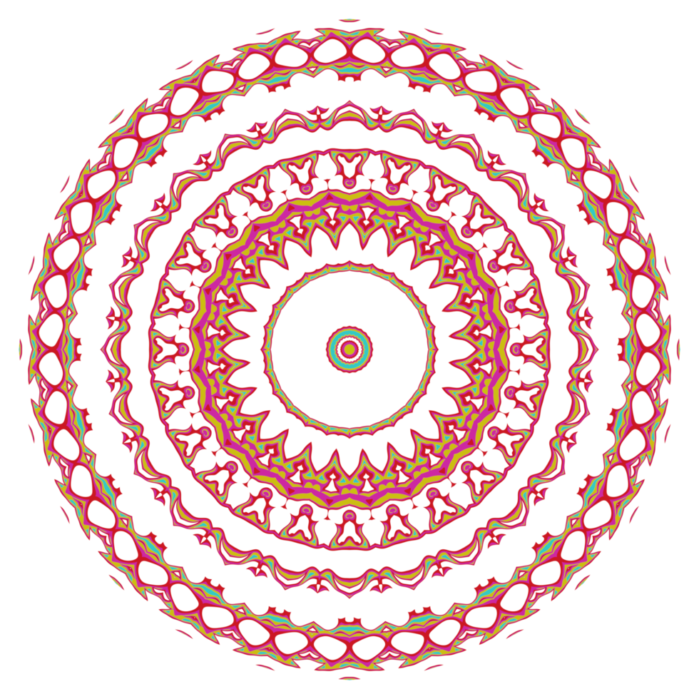 Abstract mandala pattern with round shape png