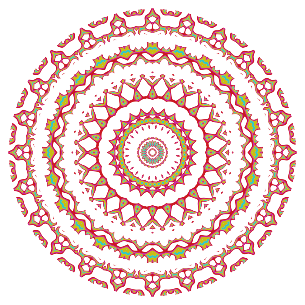 Abstract mandala pattern with round shape png