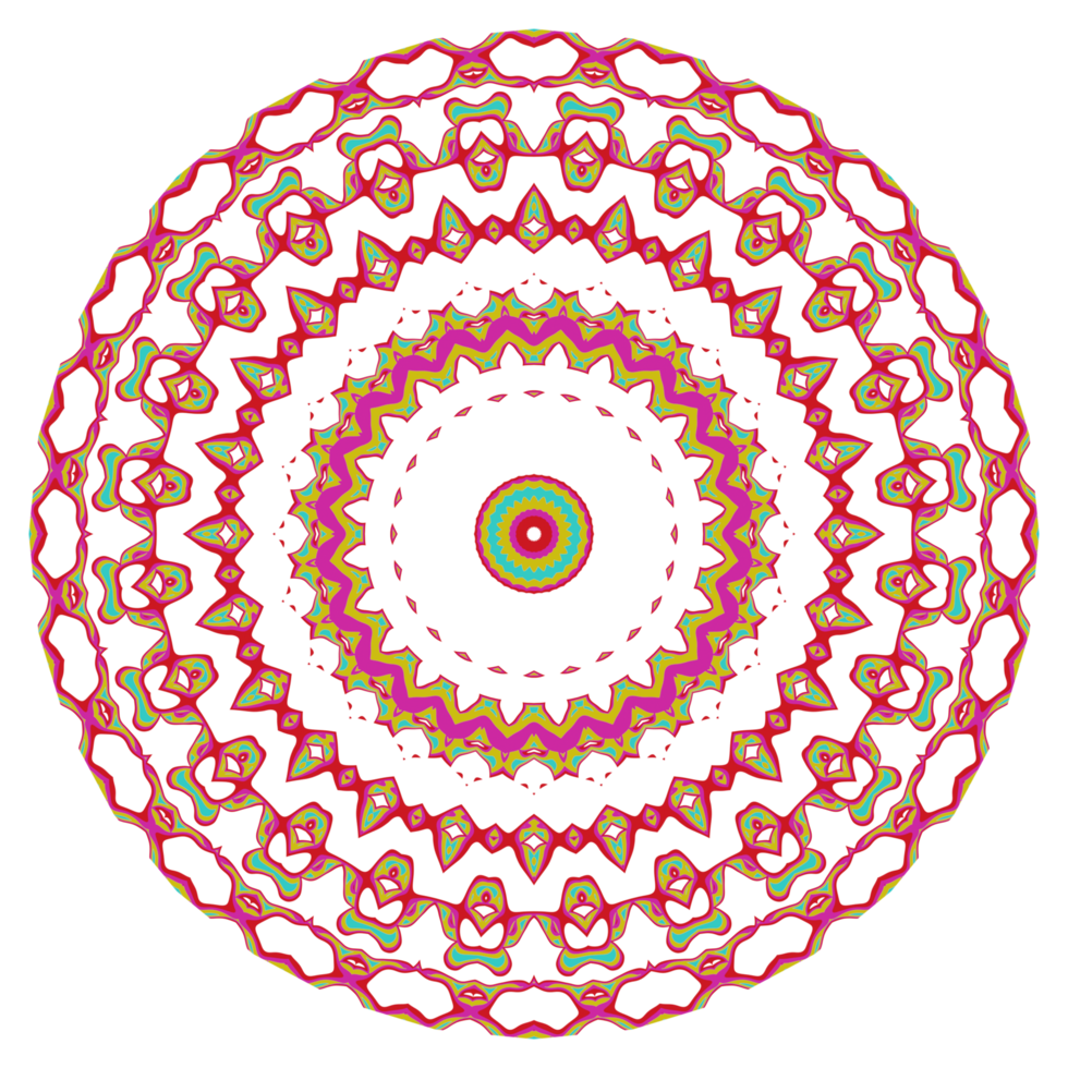 Abstract mandala pattern with round shape png