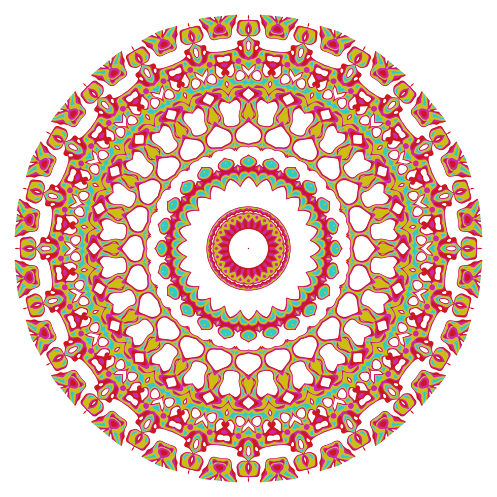 Abstract mandala pattern with round shape png
