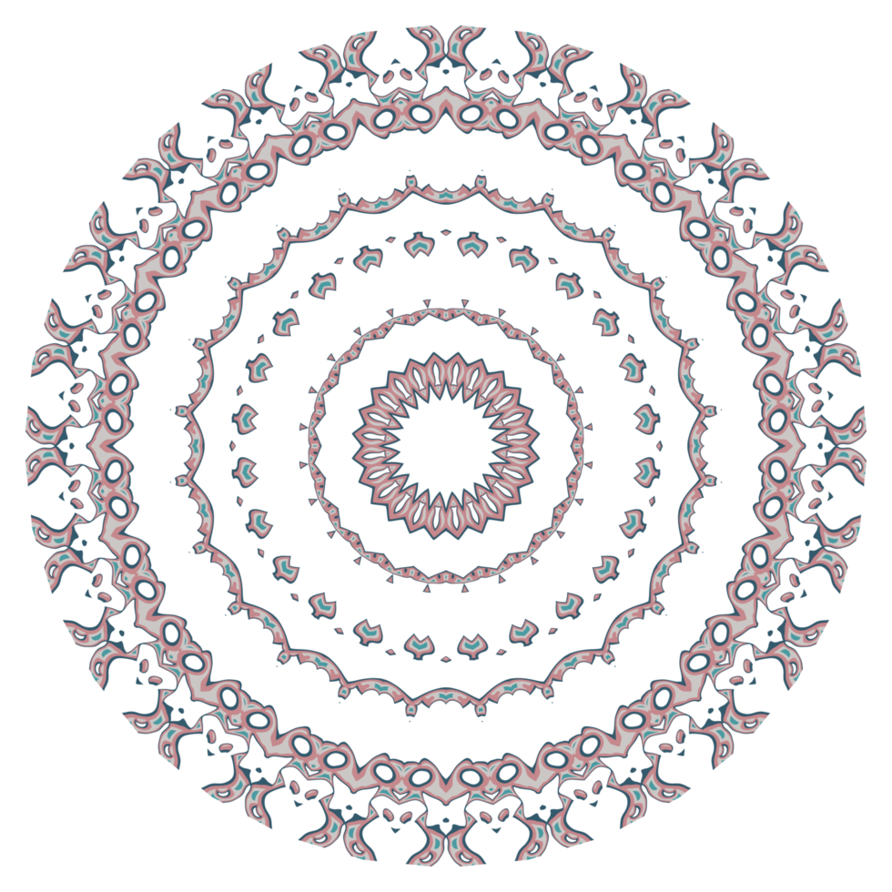 Circular pattern in the form of a mandala png