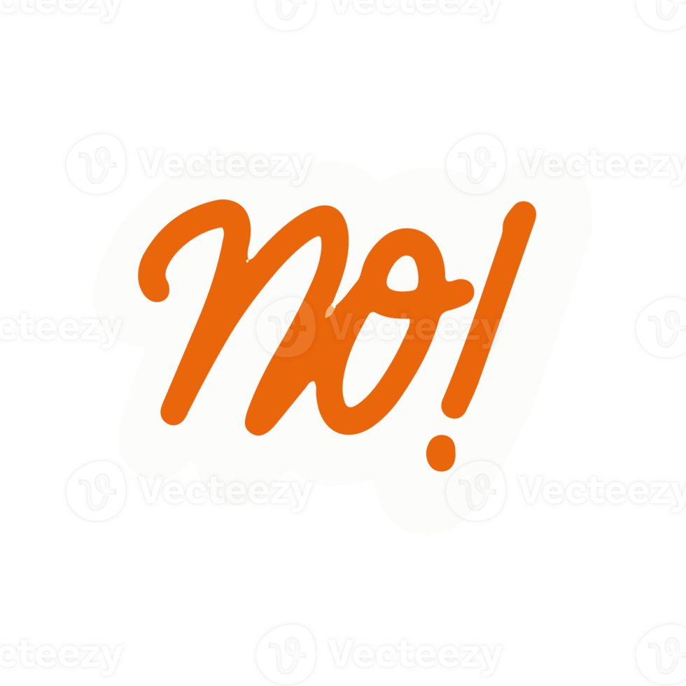 no in trendy illustration for stickers design element png