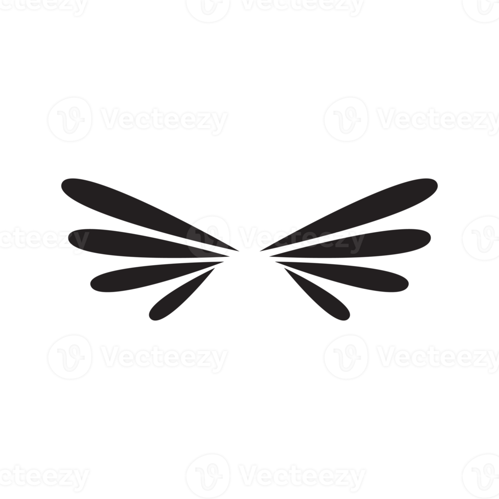 Wing shape for symbol, logo and design element png