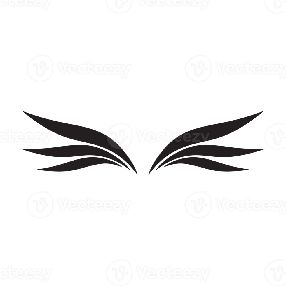 Wing shape for symbol, logo and design element png