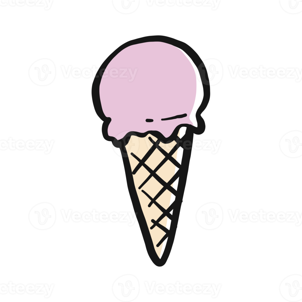 Ice cream illustration design. Sweet vanila and cocolate png