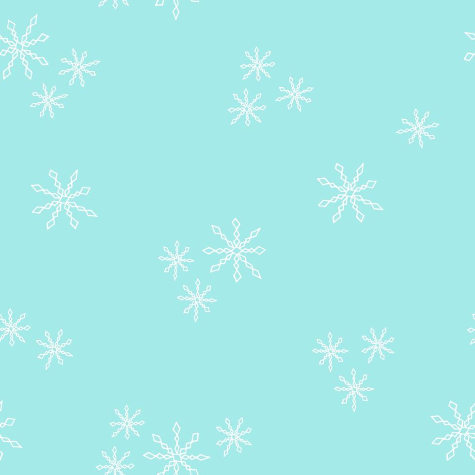 patrón sin costuras de copos de nieve. fondo de navidad minimalista dibujado a mano. garabato, escandinavo, nórdico. papel pintado papel de envolver textiles vector