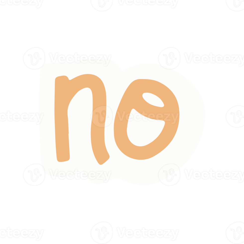 no in trendy illustration for stickers design element png