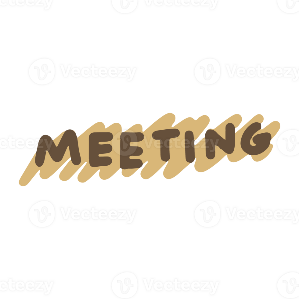 meeting in trendy illustration for stickers design element png