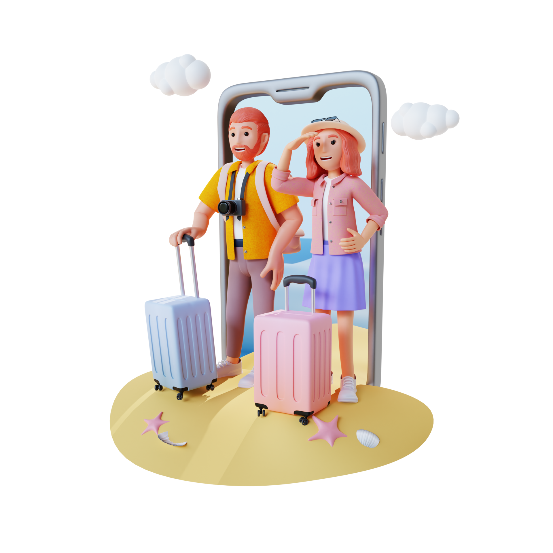 Young Couple Going On Vacation 3d Character Illustration 11382140 PNG 16-spiritual-meanings-when-you-dream-about-vacation