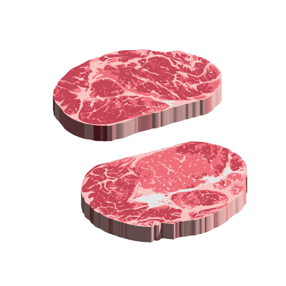 bife cru isolado, bife de olho de lombo isolado em branco, bife maduro com fundo branco png