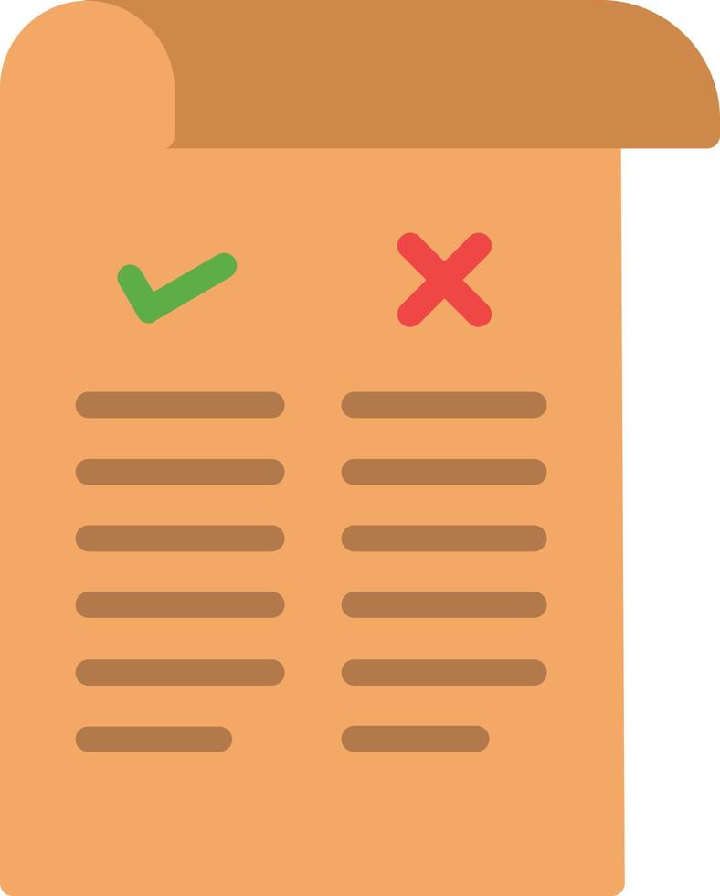 Pros And Cons Flat Icon vector