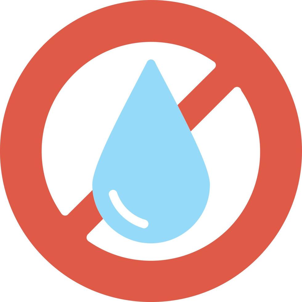 No Liquid Flat Icon vector