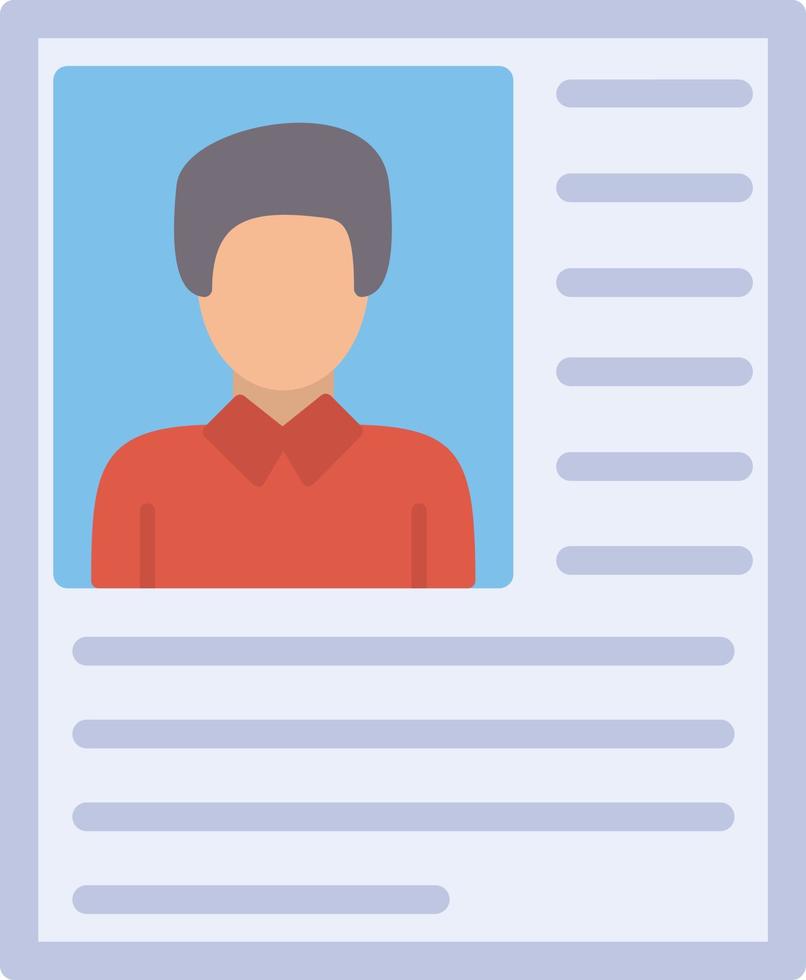 Resume Flat Icon vector