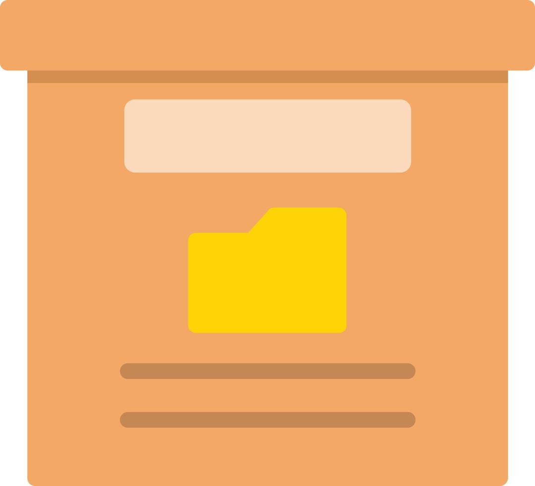 Storage Box Flat Icon vector