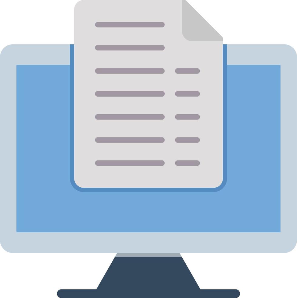 Online Documentation Flat Icon vector