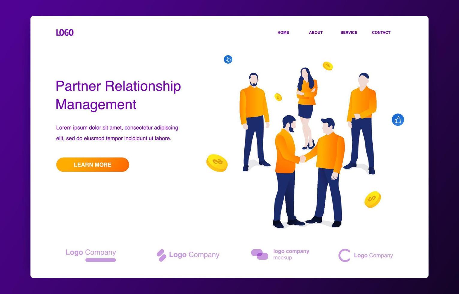 Business Partner Relationship Management vector
