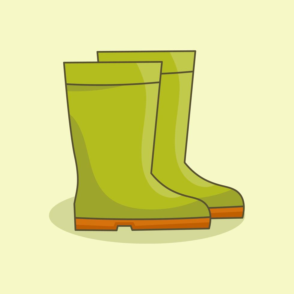 un par de botas zapatos doodle dibujos animados vector