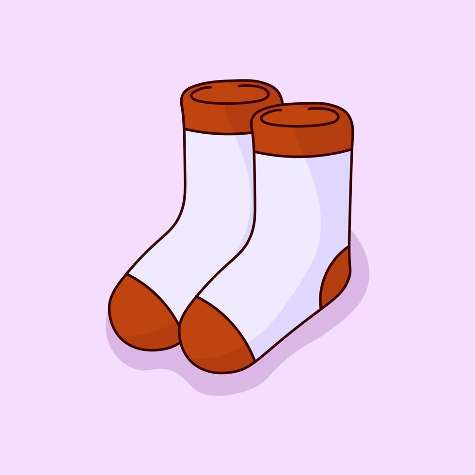 A Couple Sock Doodle Cartoon vector